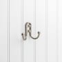 Elements Vintage Simple 2-15/16" Wide Double Prong Wall Mounted Robe Bath Hook with Ball Tip Ends Satin Nickel