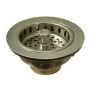 Elements Of Design Cast Brass Heavy Duty Basket Strainer Satin Nickel