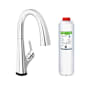 Elkay Single Hole 2-in-1 Kitchen Faucet with Filtered Drinking Water Chrome