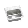 Elkay Gourmet 17" Single Basin Drop In Stainless Steel Kitchen Sink No Faucet Holes