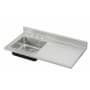 Elkay Gourmet Lustertone Stainless Steel 48" x 25" Single Left Basin Sink top Kitchen Sink with 7-1/2 Depth 4 Faucet Holes