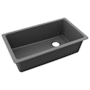 Elkay Quartz Classic 33" Undermount Single Basin Quartz Composite Kitchen Sink Graphite