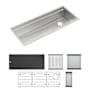 Elkay Circuit Chef 45-1/2" Undermount Single Basin Stainless Steel Kitchen Sink with Basin Rack, Colander and Cutting Board Stainless Steel / Black