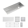 Elkay Circuit Chef 45-1/2" Undermount Single Basin Stainless Steel Kitchen Sink with Basin Rack, Colander and Cutting Board Stainless Steel / White