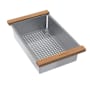 Elkay Circuit Chef Stainless Steel 17-3/4" L x 11" W Colander for Workstation Sink Stainless Steel / Wood