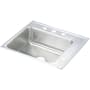 Elkay Lustertone 22" Drop In Single Basin Stainless Steel Utility Sink 3 Faucet Holes