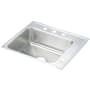 Elkay 25" Single Basin Drop In Stainless Steel Utility Sink 4 Faucet Holes