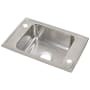 Elkay Lustertone 31" Drop In Single Basin Stainless Steel Utility Sink 2 Faucet Holes (Right Middle)