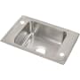 Elkay Lustertone 31" Drop In Single Basin Stainless Steel Utility Sink 4 Faucet Holes