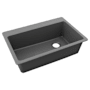 Elkay Quartz Classic 33" Undermount Single Basin Quartz Composite Kitchen Sink Graphite