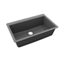 Elkay Quartz Classic 33" Undermount Single Basin Quartz Composite Kitchen Sink Graphite