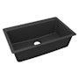 Elkay Quartz Classic 33" Undermount Single Basin Quartz Composite Kitchen Sink Matte Black