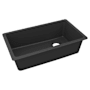 Elkay Quartz Classic 33" Undermount Single Basin Quartz Composite Kitchen Sink Matte Black