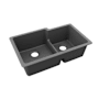 Elkay Quartz Classic 33" Undermount Double Basin Quartz Composite Kitchen Sink Graphite