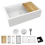 Elkay Quartz Luxe 35-7/8" Farmhouse Single Basin Quartz Composite Kitchen Sink Arctic Fox