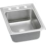 Elkay Lustertone 13-1/2" Drop In Single Basin Stainless Steel Kitchen Sink 4 Faucet Holes (Centered)