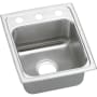 Elkay Gourmet 13" Single Basin Drop In Stainless Steel Kitchen Sink 3 Faucet Holes