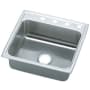 Elkay Gourmet 22" Single Basin Drop In Stainless Steel Kitchen Sink 4 Faucet Holes