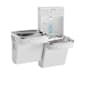 Elkay ezH2O Bi-Level Wall Mounted Drinking Fountain with Hands Free Bottle Filling Station and Water Cooler Arctic White