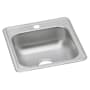Elkay Dayton 17" Drop In Single Basin Stainless Steel Bar Sink 1 Faucet Hole