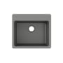Elkay Quartz Classic 25" Drop In Single Basin Quartz Composite Kitchen Sink Graphite