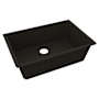 Elkay Quartz Luxe 33" Undermount Single Basin Quartz Composite Kitchen Sink Obsidian