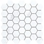 Emser Tile Visconde - 12" x 12" Geometric Floor and Wall Tile - Matte Visual - Sold by Sheet (0.97 SF/Sheet) Silver