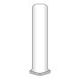 Emser Tile Perspective Pure - 1" x 6" Cove Base Corner Floor and Wall Tile - Unpolished Porcelain Visual Perspective Pure Taupe