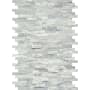 Emser Tile Feature - 12" x 18" Rectangle Brick Mosaic Wall Tile - Textured Stone Visual - Sold by Piece (1.5 SF/Sheet) White