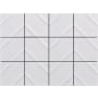 Emser Tile Kumito - 12" x 16" Rectangle Square Mosaic Wall Tile - Matte Tile Visual - Sold by Sheet (1.28 SF/Sheet) White