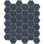 Emser Tile Savvy - 11" x 12" Geometric Floor and Wall Tile - Glossy Visual - Sold by Sheet (0.94 SF/Sheet) Navy