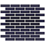 Emser Tile Savvy - 11" x 12" Brick Floor and Wall Tile - Glossy Visual - Sold by Sheet (0.92 SF/Sheet) Navy