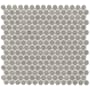 Emser Tile Savvy - 11" x 12" Penny Floor and Wall Tile - Glossy Visual - Sold by Sheet (0.97 SF/Sheet) Silver