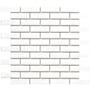 Emser Tile Savvy - 11" x 12" Brick Floor and Wall Tile - Glossy Visual - Sold by Sheet (0.92 SF/Sheet) White