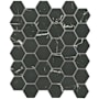 Emser Tile Elegan - 11" x 13" Geometric Floor and Wall Tile - Matte Visual - Sold by Sheet (0.96 SF/Sheet) Nero