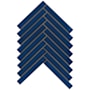 Emser Tile Regala - 8" x 10" Chevron Wall Tile - Glossy Visual - Sold by Sheet (0.54 SF/Sheet) Token