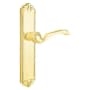 Emtek Designer Brass Door Configuration 1 Passage Multi Point Trim Lever Set with American Cylinder Below Handle Lifetime Polished Brass
