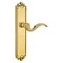 Emtek Designer Brass Door Configuration 1 Passage Multi Point Trim Lever Set with American Cylinder Below Handle French Antique