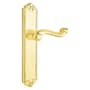 Emtek Designer Brass Door Configuration 1 Inactive Multi Point Trim Lever Set with American Cylinder Below Handle Lifetime Polished Brass