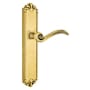 Emtek Designer Brass Door Configuration 1 Inactive Multi Point Trim Lever Set with American Cylinder Below Handle French Antique