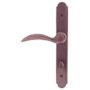 Emtek Sandcast Bronze Door Configuration 1 Thumbturn Multi Point Narrow Arched Trim Lever Set with American Cylinder Below Handle Medium Bronze