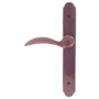 Emtek Sandcast Bronze Door Configuration 1 Inactive Multi Point Narrow Arched Trim Lever Set with American Cylinder Below Handle Medium Bronze