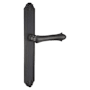 Emtek Lost Wax / Tuscany Bronze Door Configuration 1 Patio Multi Point Narrow Trim Lever Set with American Cylinder Below Handle Flat Black