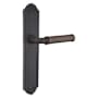 Emtek Lost Wax / Tuscany Bronze Door Configuration 1 Passage Multi Point Trim Lever Set with American Cylinder Below Handle Flat Black