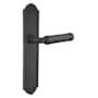 Emtek Lost Wax / Tuscany Bronze Door Configuration 1 Inactive Multi Point Trim Lever Set with American Cylinder Below Handle Flat Black