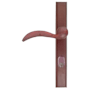 Emtek Sandcast Bronze Door Configuration 1 Keyed Entry Multi Point Narrow Trim Lever Set with American Cylinder Below Handle Medium Bronze