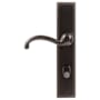 Emtek Sandcast Bronze Door Configuration 1 Keyed Entry Multi Point Trim Lever Set with American Cylinder Below Handle Flat Black