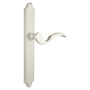 Emtek Classic Brass Door Configuration 1 Passage Multi Point Narrow Trim Lever Set with American Cylinder Below Handle Satin Nickel