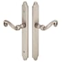 Emtek Classic Brass Door Configuration 1 Passage Multi Point Narrow Trim Lever Set with American Cylinder Below Handle Pewter