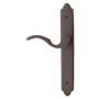 Emtek Classic Brass Door Configuration 1 Passage Multi Point Narrow Trim Lever Set with American Cylinder Below Handle French Antique